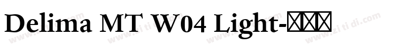 Delima MT W04 Light字体转换